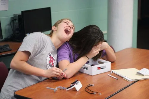  the Youth Leaders showing off their design skills! 