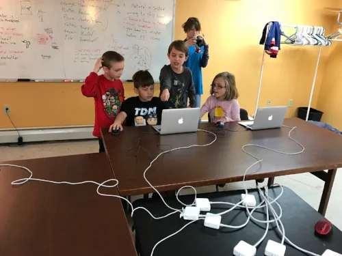 Brainstorming to solve challenges. 