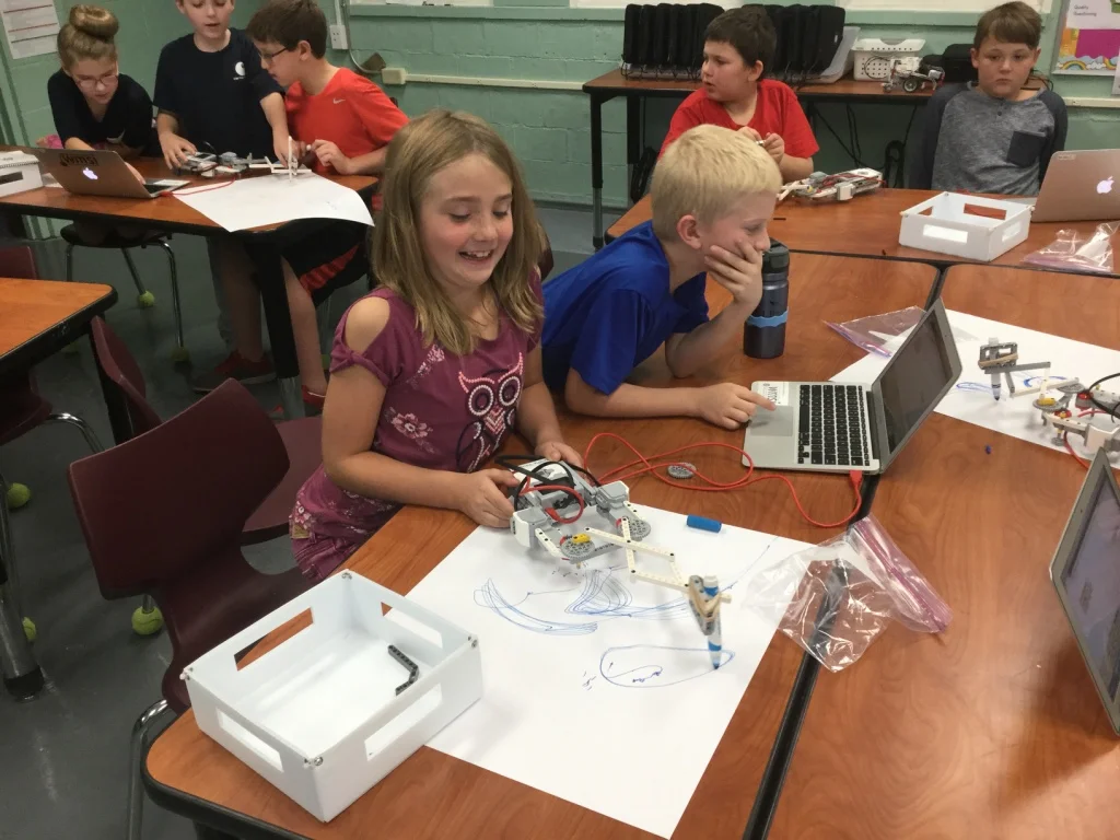 "I can't believe my robot just drew that!"