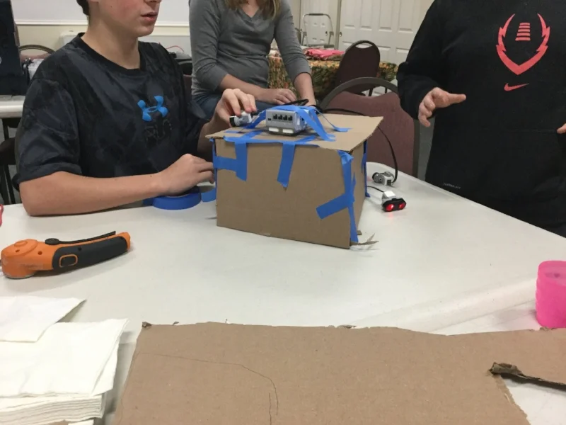 The beginnings of a prototype for an alarm system that scares bears away from dumpsters