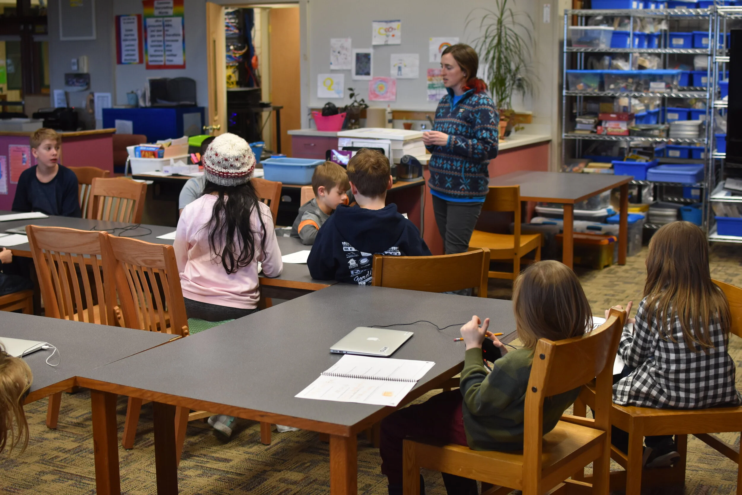  Facilitating a Scratch debrief in Whitefield. 