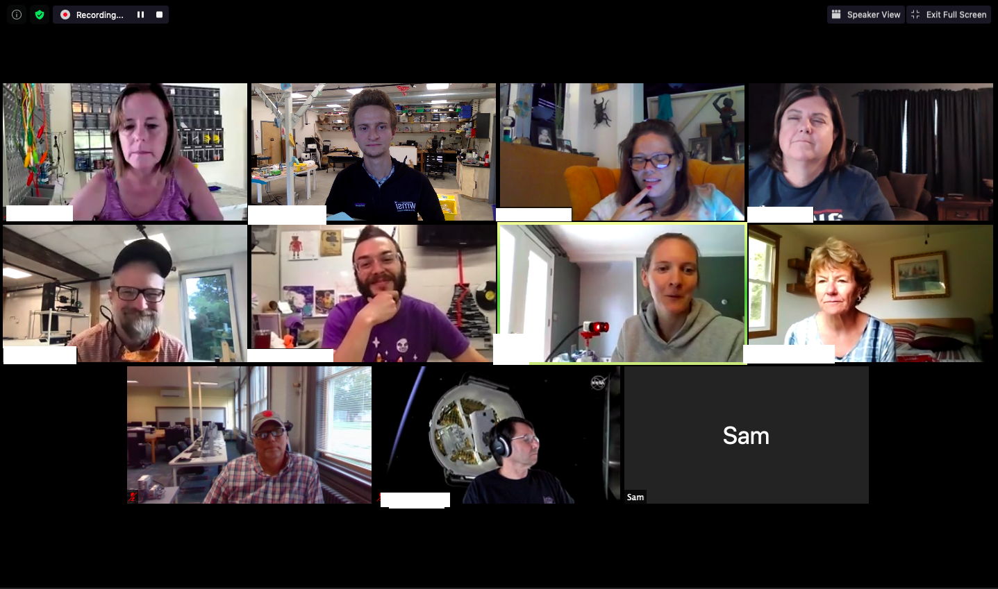  (Left): End of day discussion. Try to find the robot! (Right): A participant’s design for our dance-a-thon challenge 