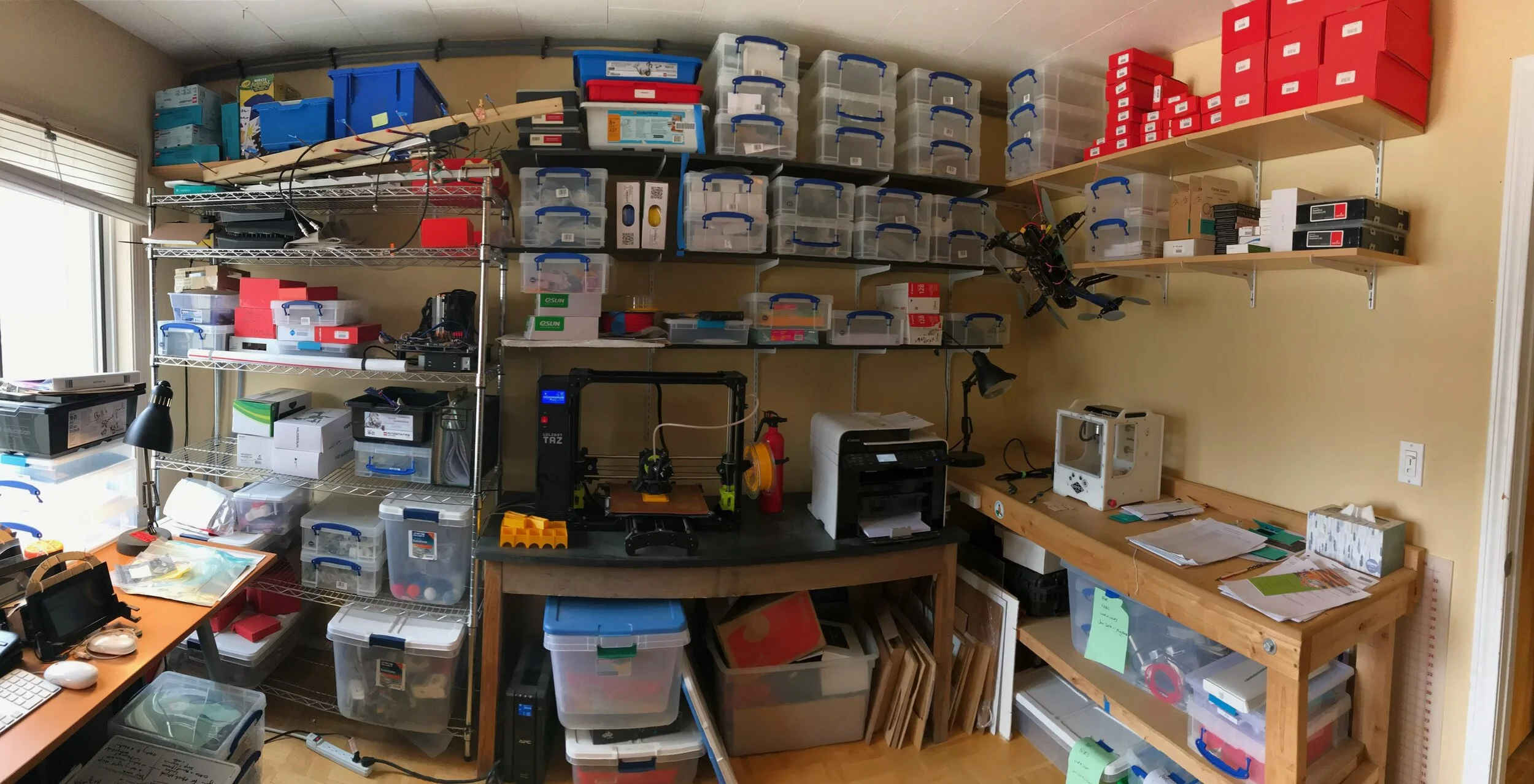   Our original office, storage room, makerspace, testing lab…  