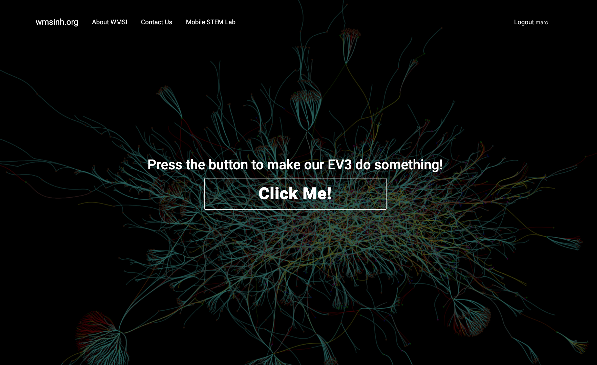   This web page was part of a public demo for controlling robots via the Internet  