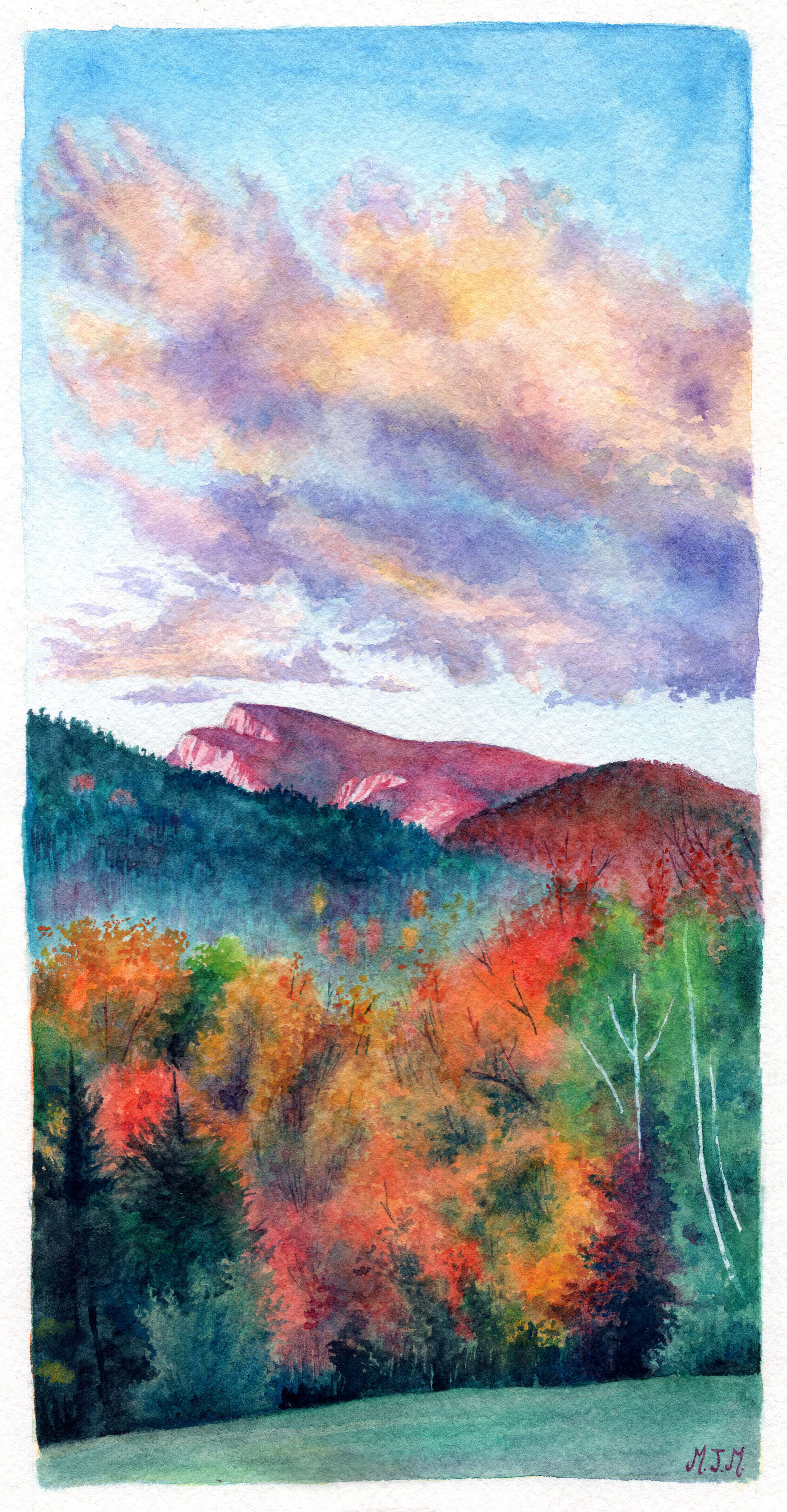 Stairs Mountain, Watercolor
