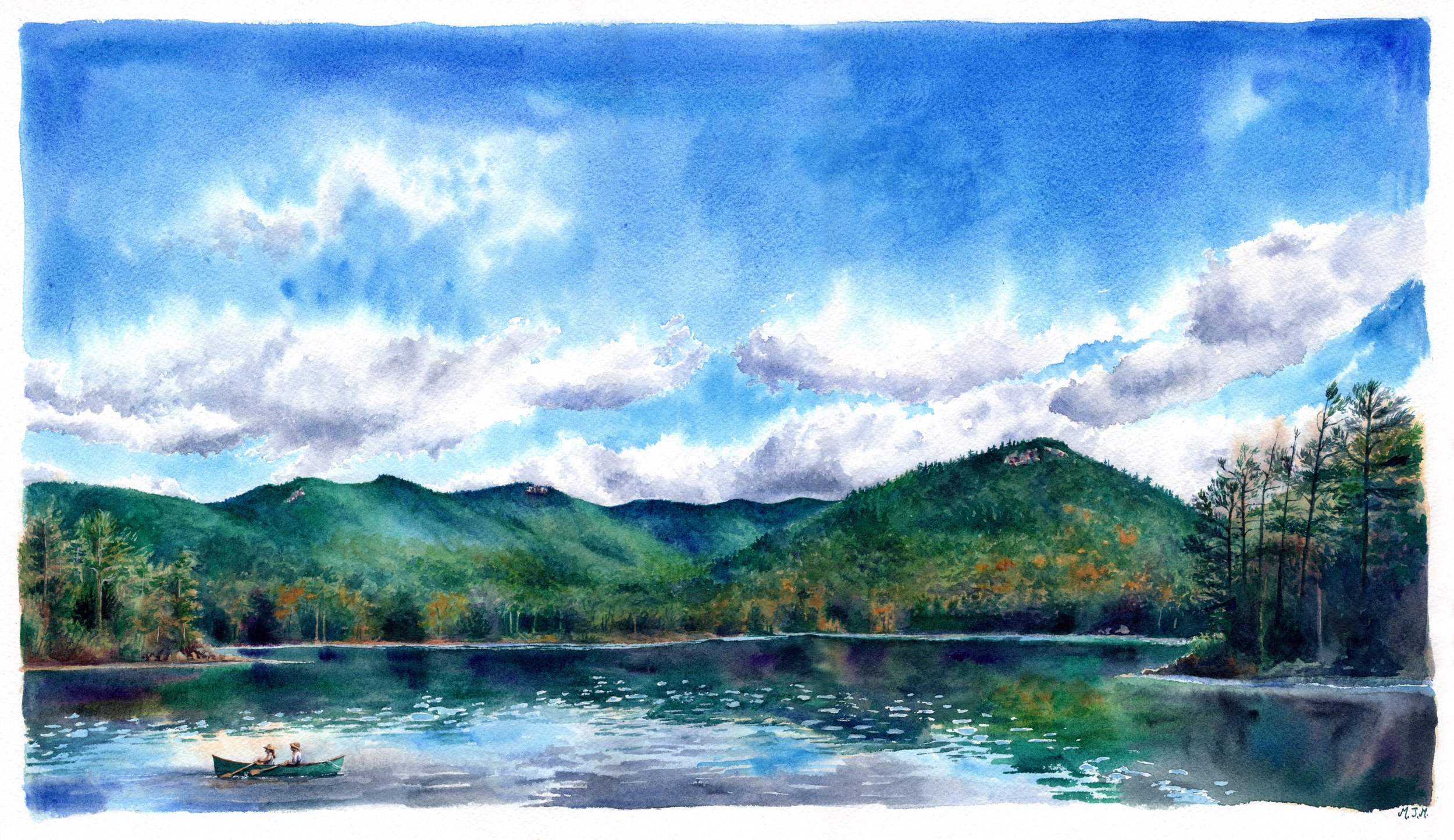Squam Lake, Watercolor