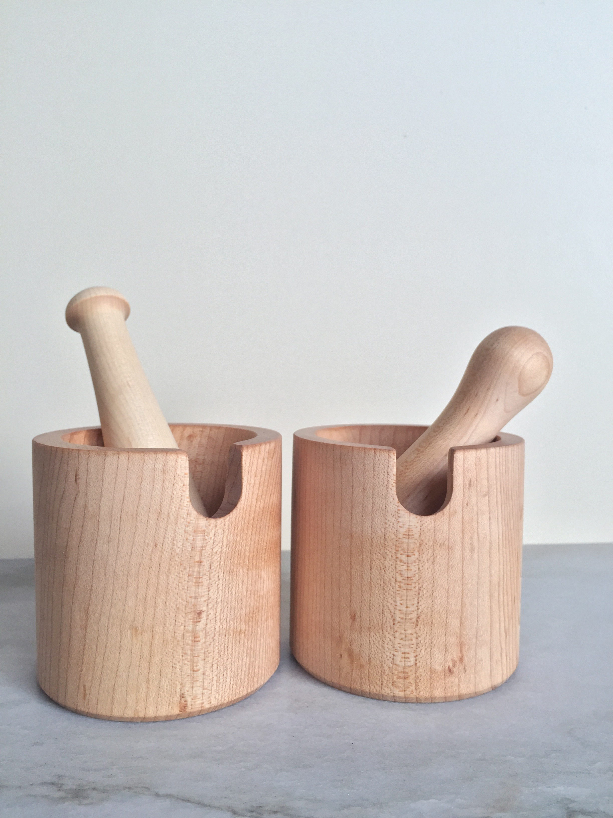 Double Mortar Pestle Hard Maple Hero