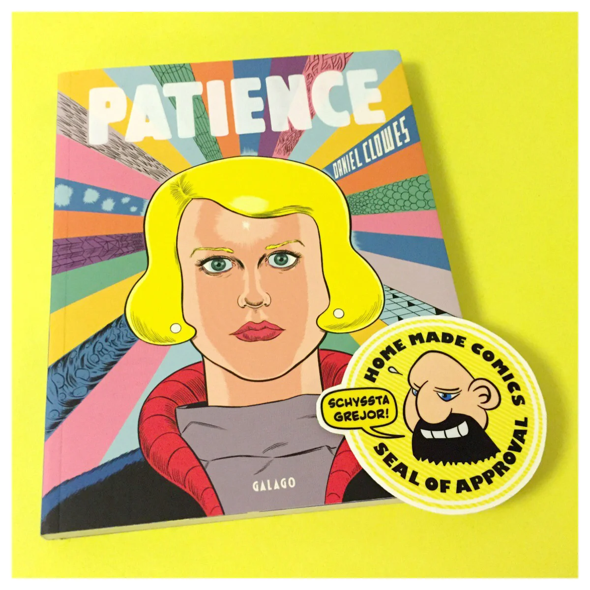 Home Made Comics Seal of Approval #142. Patience av Daniel Clowes utgiven av Galago 2016.