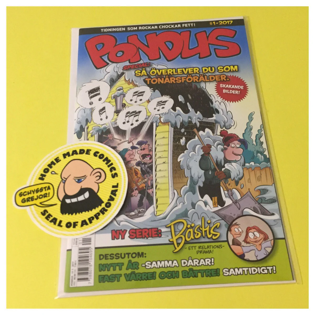 Home Made Comics Seal of Approval #189. Pondus 2017-1 utgiven av Egmont 2017.