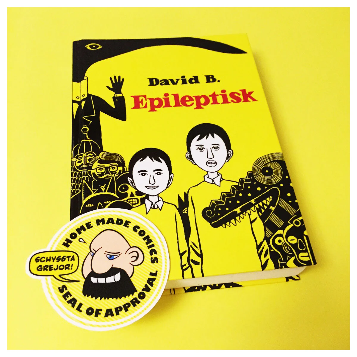 Home Made Comics Seal of Approval #195. Epileptisk av David B. utgiven av Placebo Press 2015.