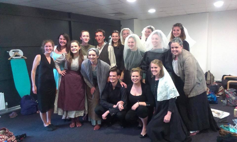The cast and creative team of Bute Park Opera's Riders to the Sea (2014, Richard Burton Theatre)