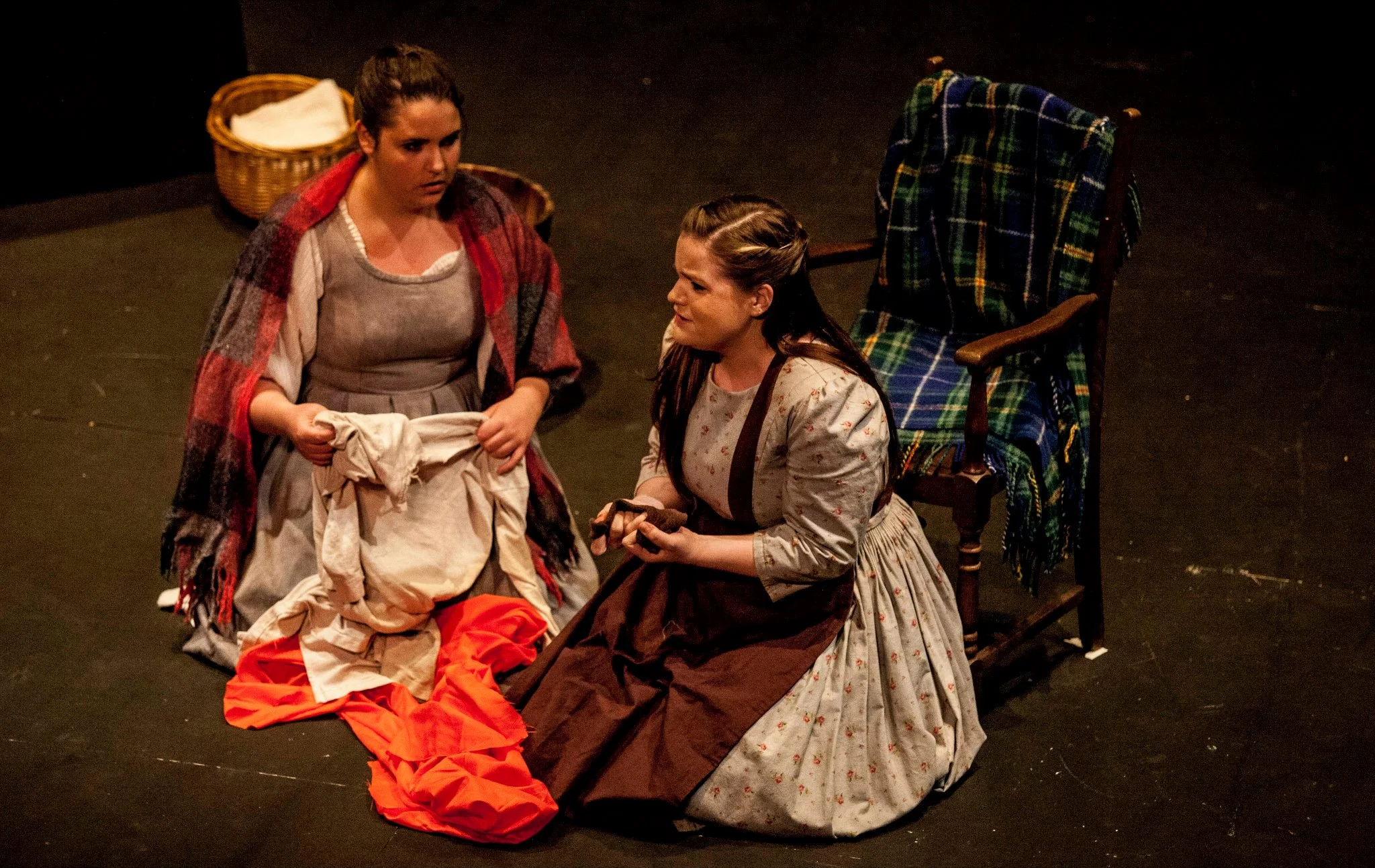 Emily as Cathleen in Vaughan-Williams' Riders to the Sea (Bute Park Opera, 2014). Pictured with Jessica Robinson (Nora). www.robtysonknights.com