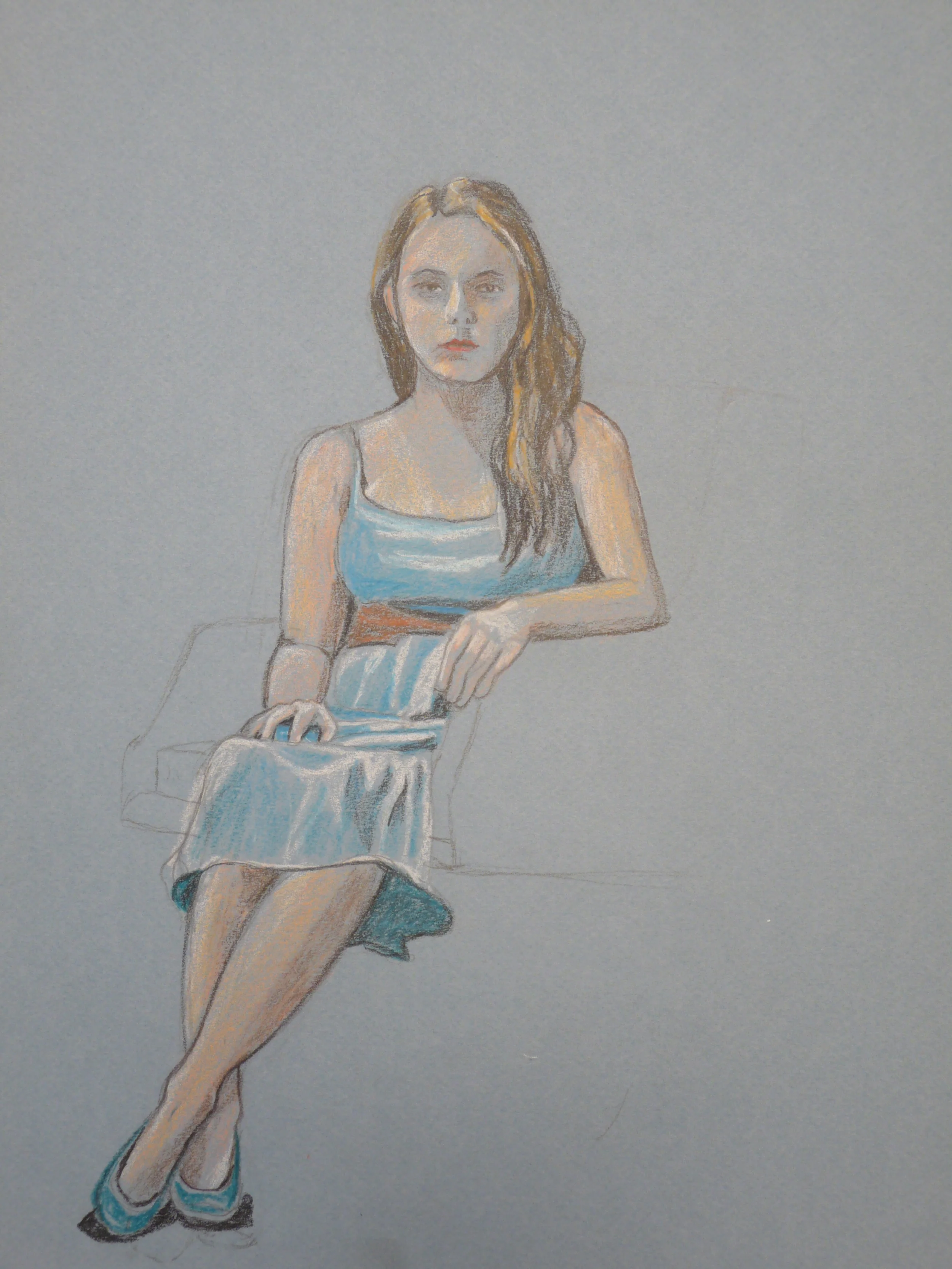 Girl looking straight ahead