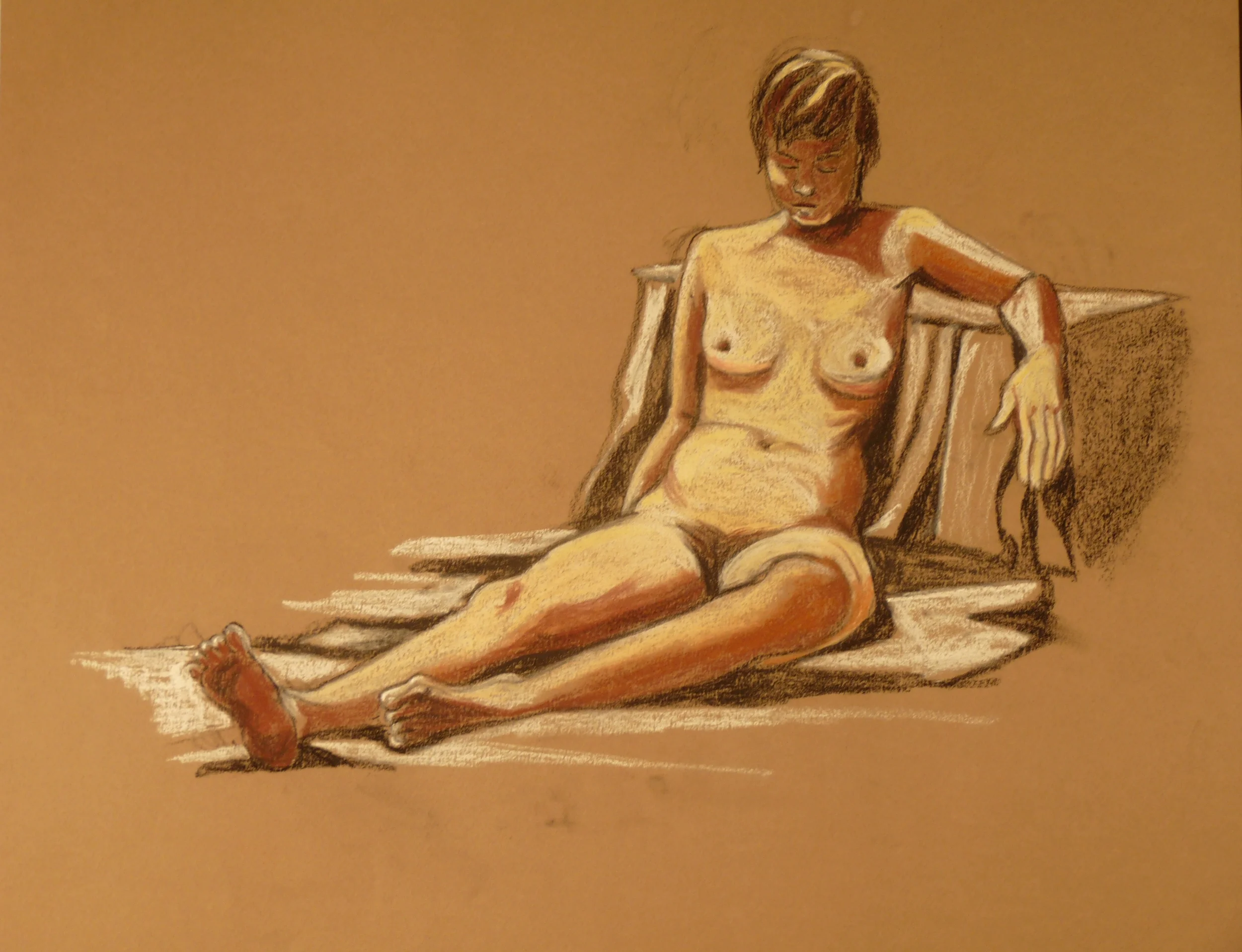 Nude in chalks