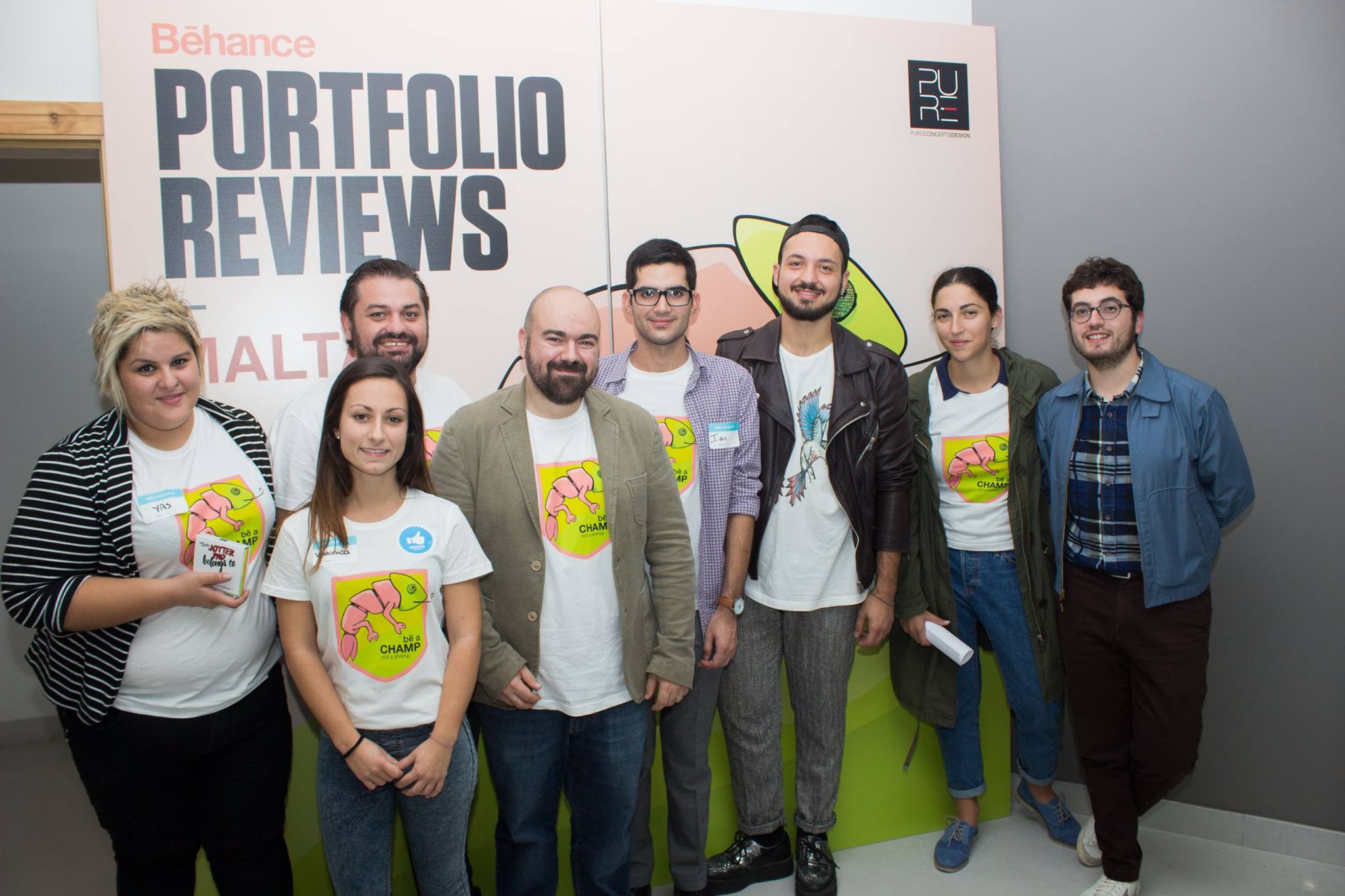 With the Pure Concepts design team and creatives who were also doing portfolio reviews.