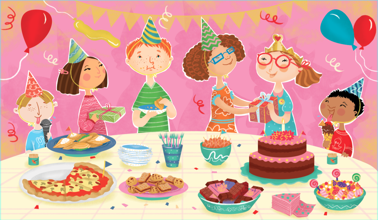 Illustrated spread from 'Tikka' series