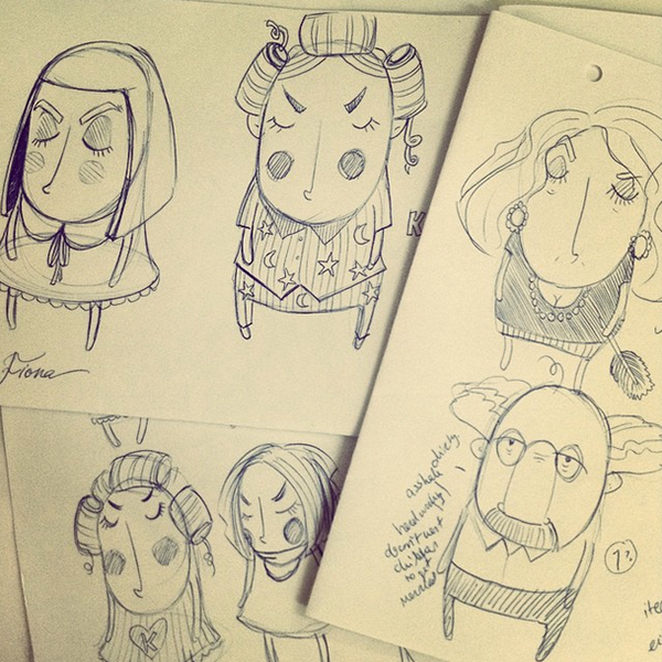 My character sketches brought to life in 3D by 3D artist Wayne Grech.
