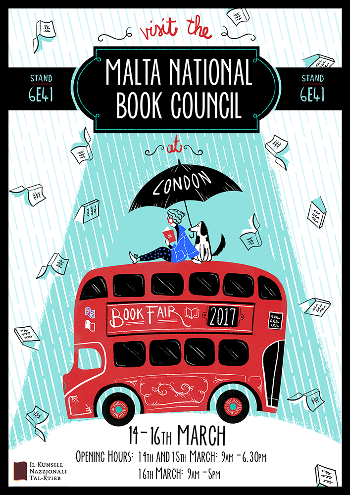 Advert for the Malta National Book Council at the London Book Fair