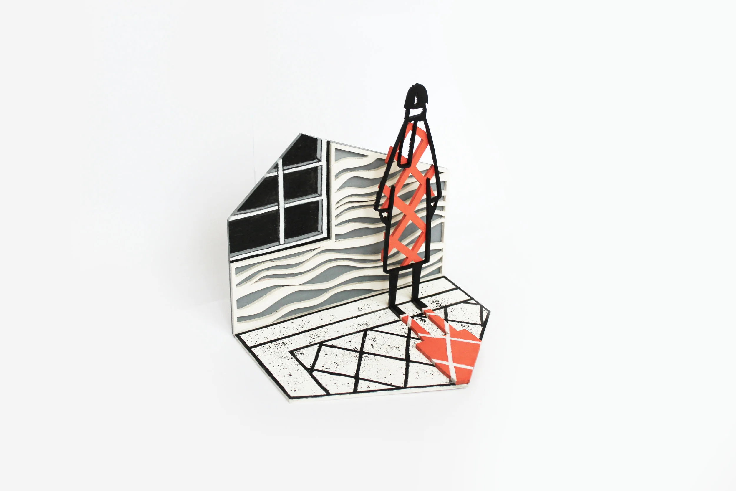 This is the final ‘3d illustration’ that was lasercut and painted.