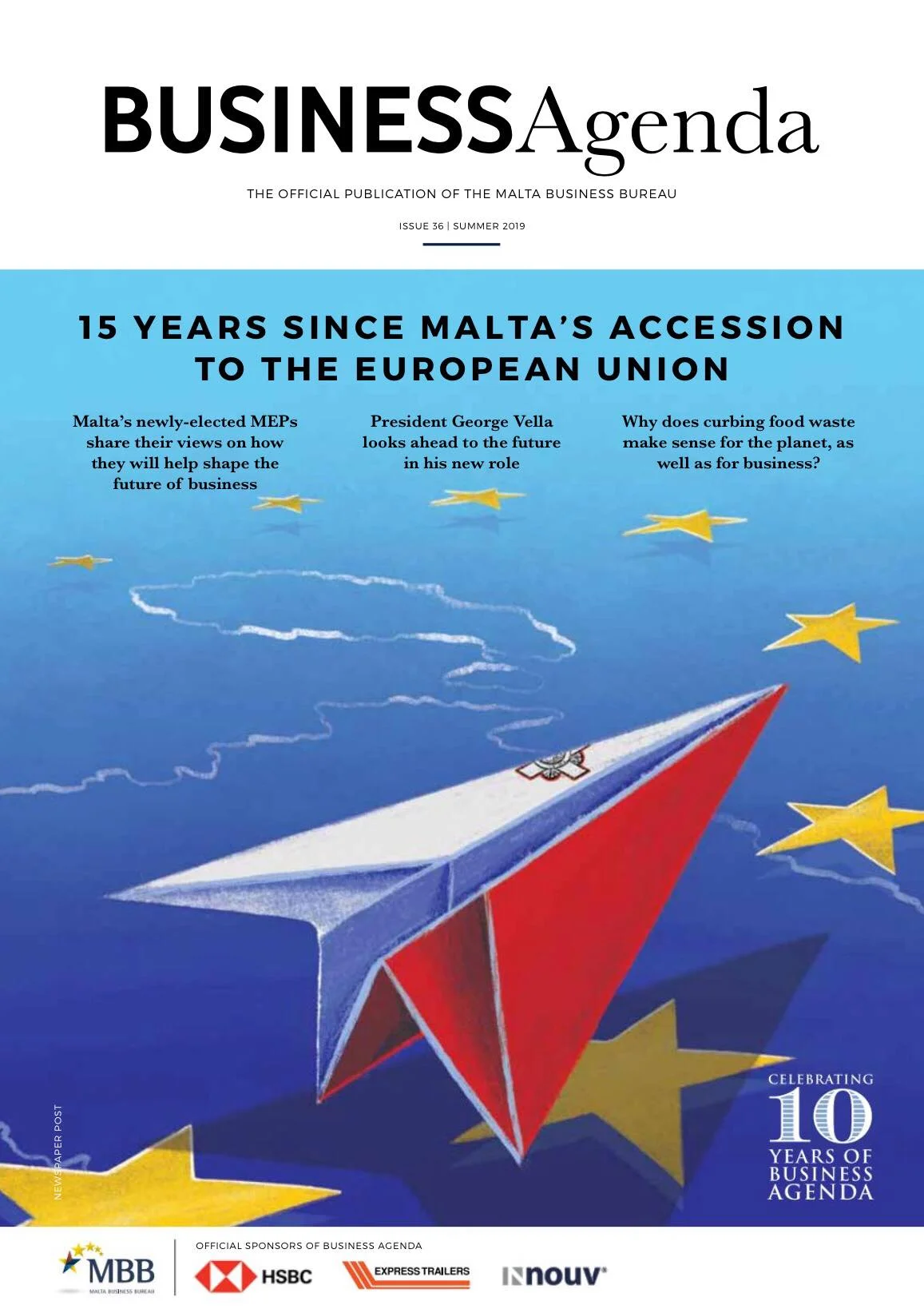 Illustrated Cover for Business Agenda Malta 2019
