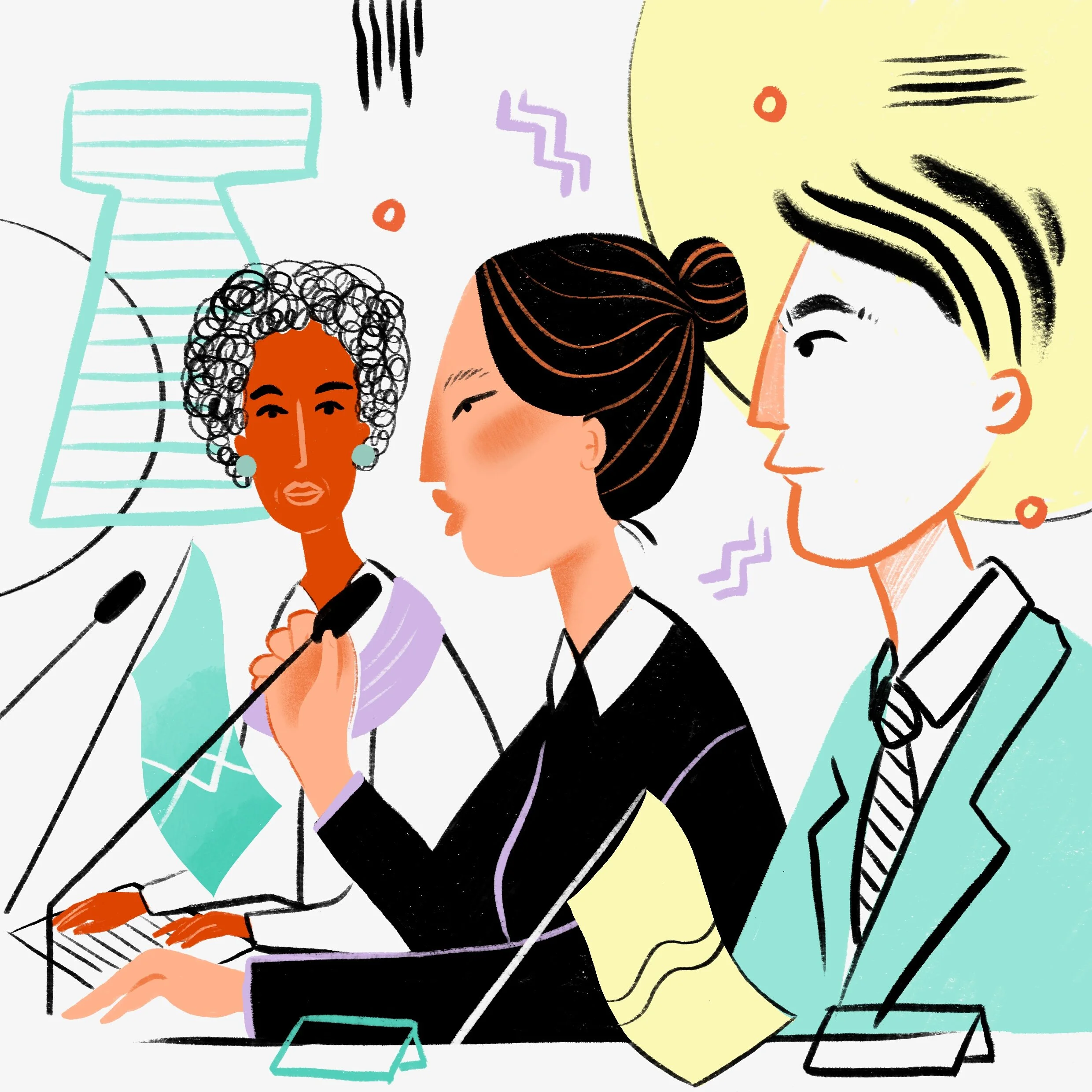 The illustrations aim to be as inclusive as possible showcasing different ethnicities and ages.