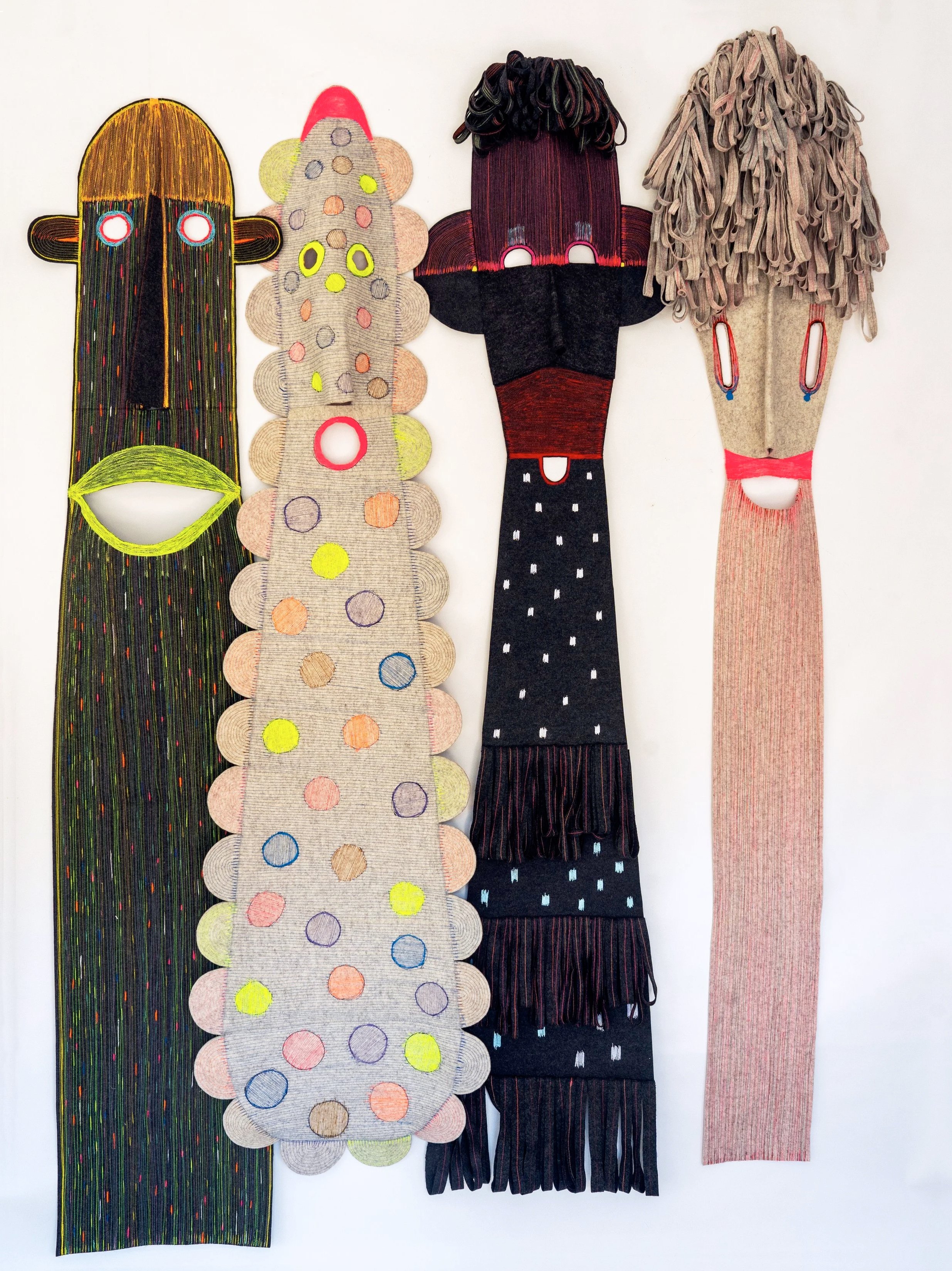 Goddesses 11, 8, 12 & 9, around 96 in.