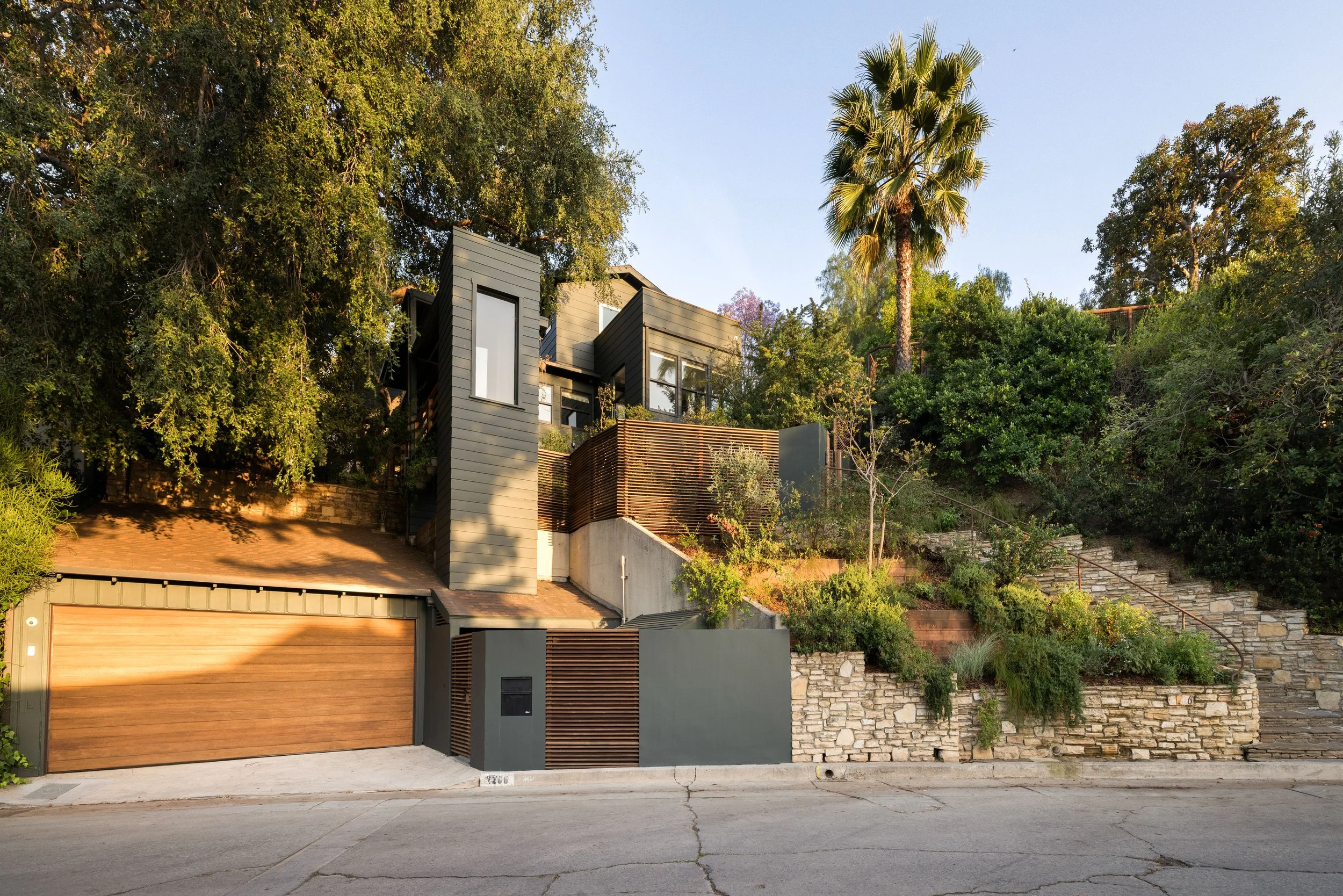 Modern home for sale in Silver Lake Moreno Highlands with private entry and hillside setting
