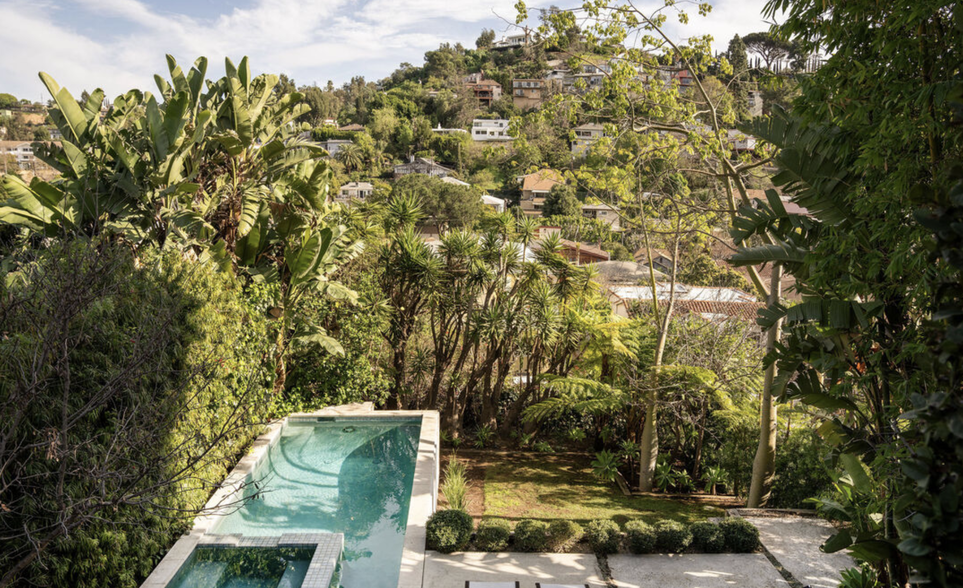 Silver Lake hillside home with pool and canyon views on Westerly Terrace Los Angeles