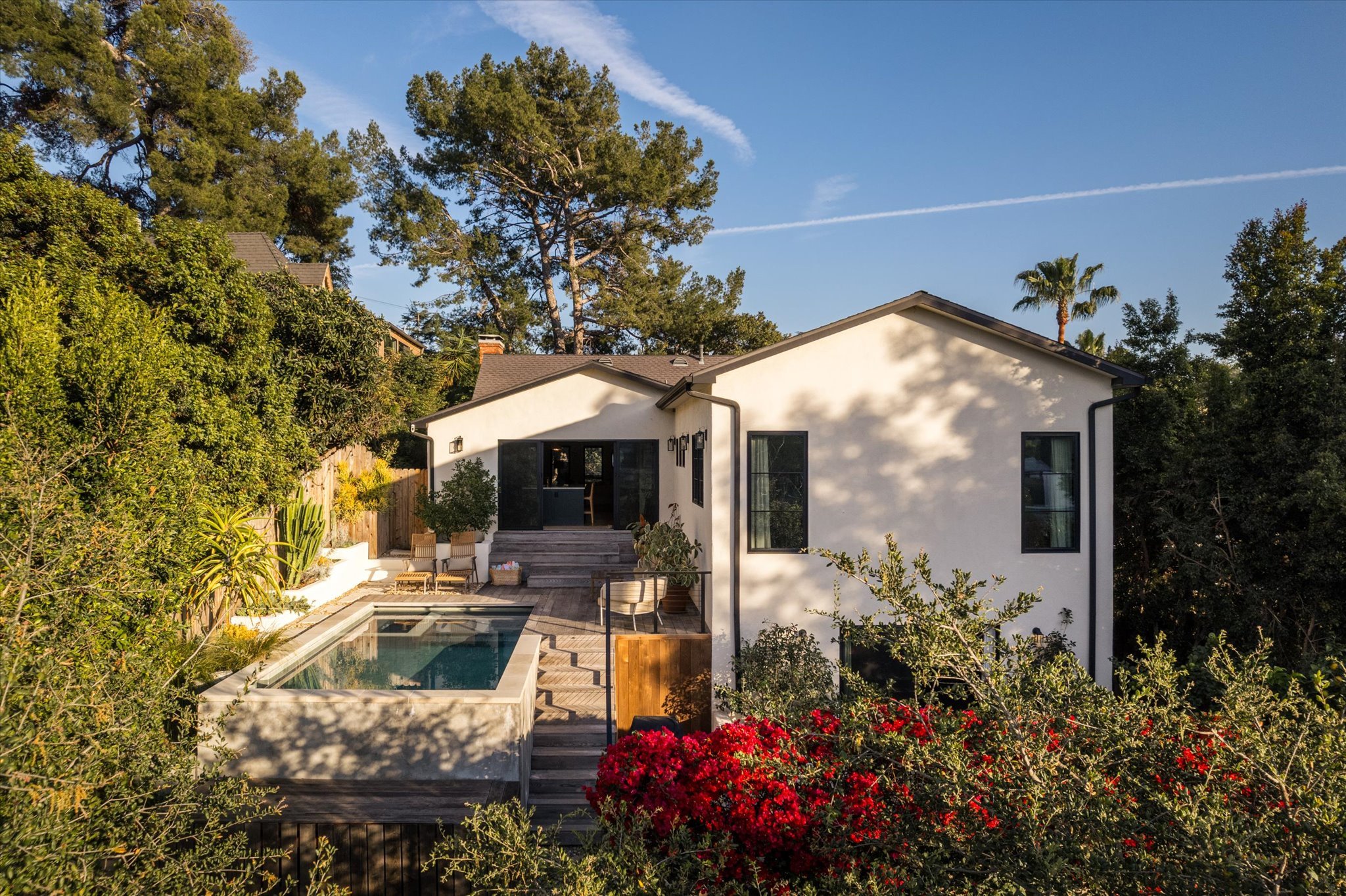 Modern Silver Lake home with pool and outdoor deck in Los Angeles hillside