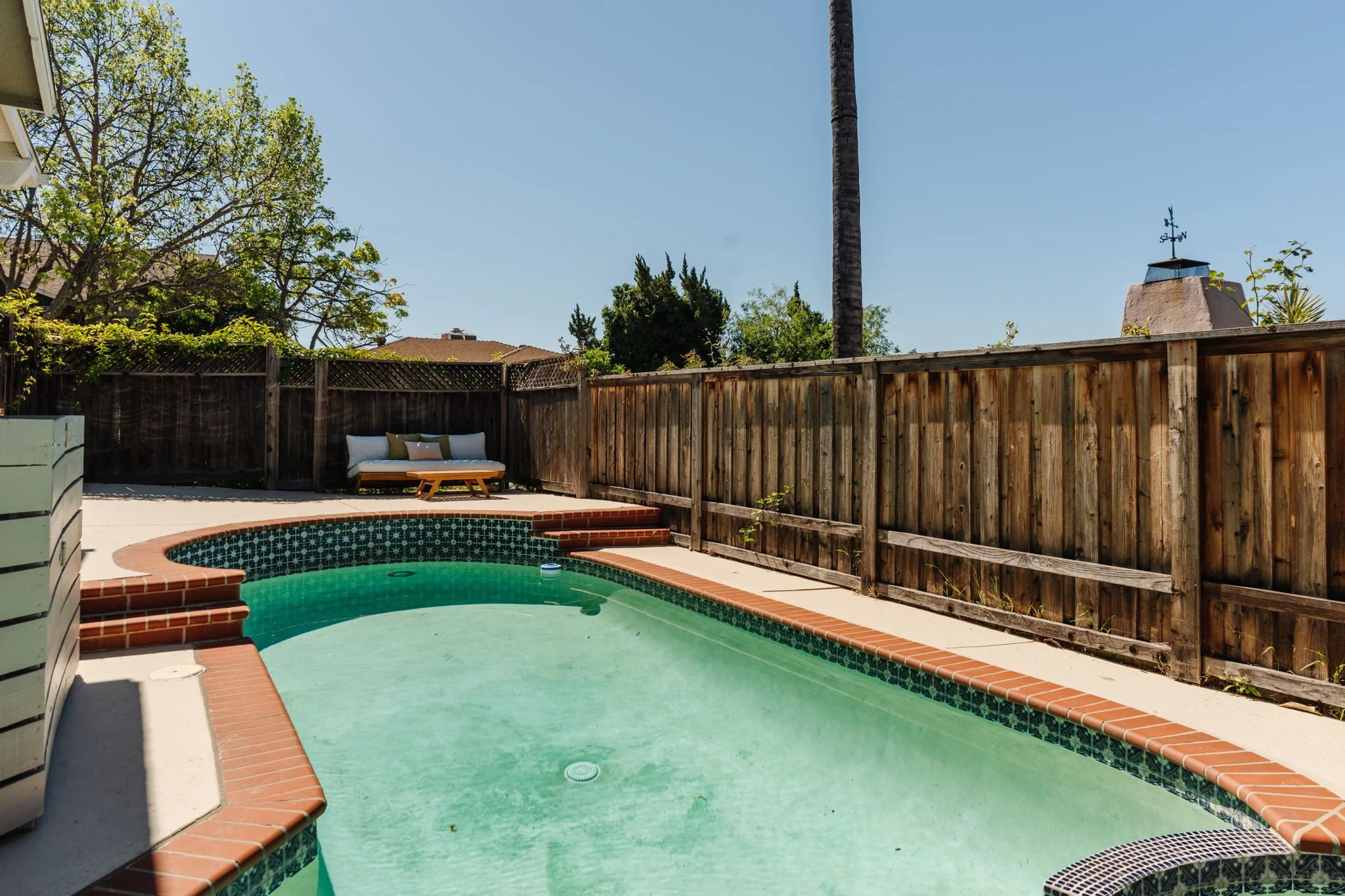 Highland Park home with Spanish tile pool and spa in private backyard setting
