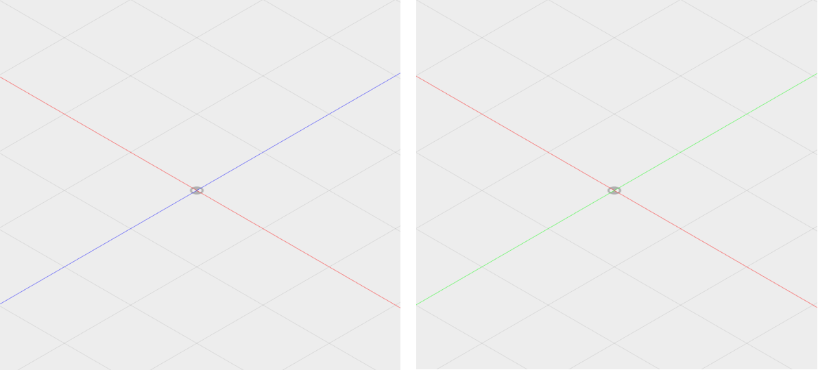  Layout Grid with X and Z axes shown Layout Grid with X and Y axes shown