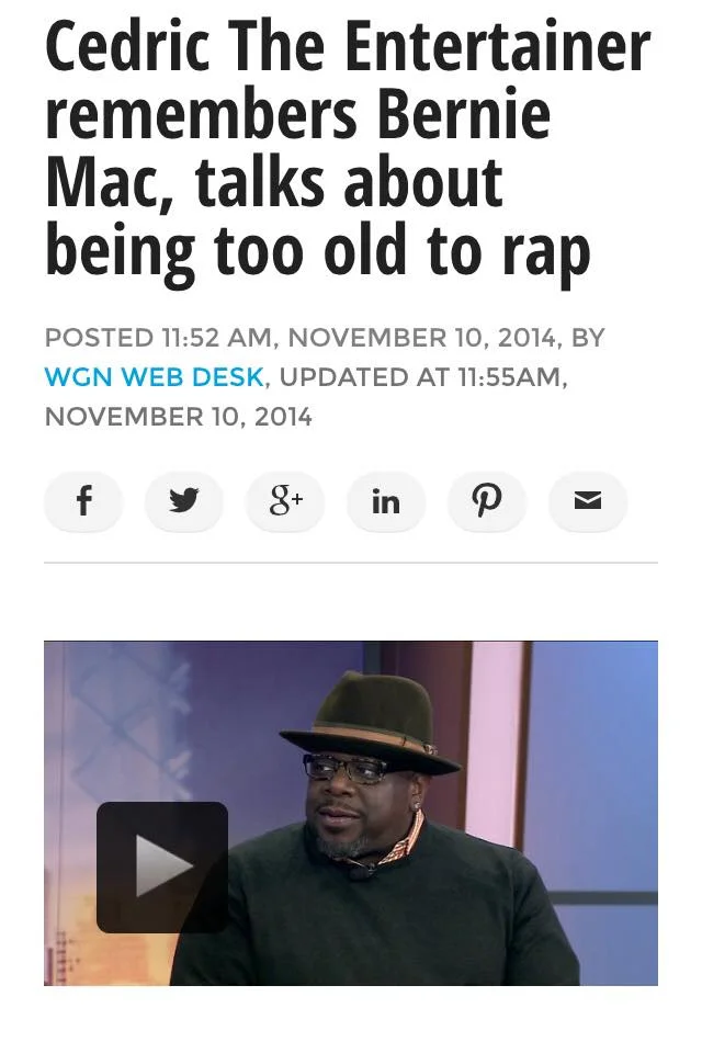 Check out is segment here! http://wgntv.com/…/cedric-the-entertainer-remembers-bernie…/