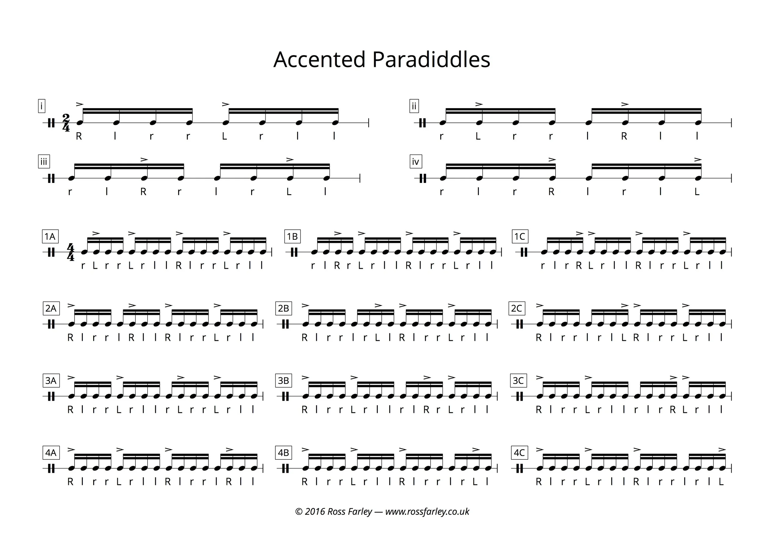 Accents and Paradiddles