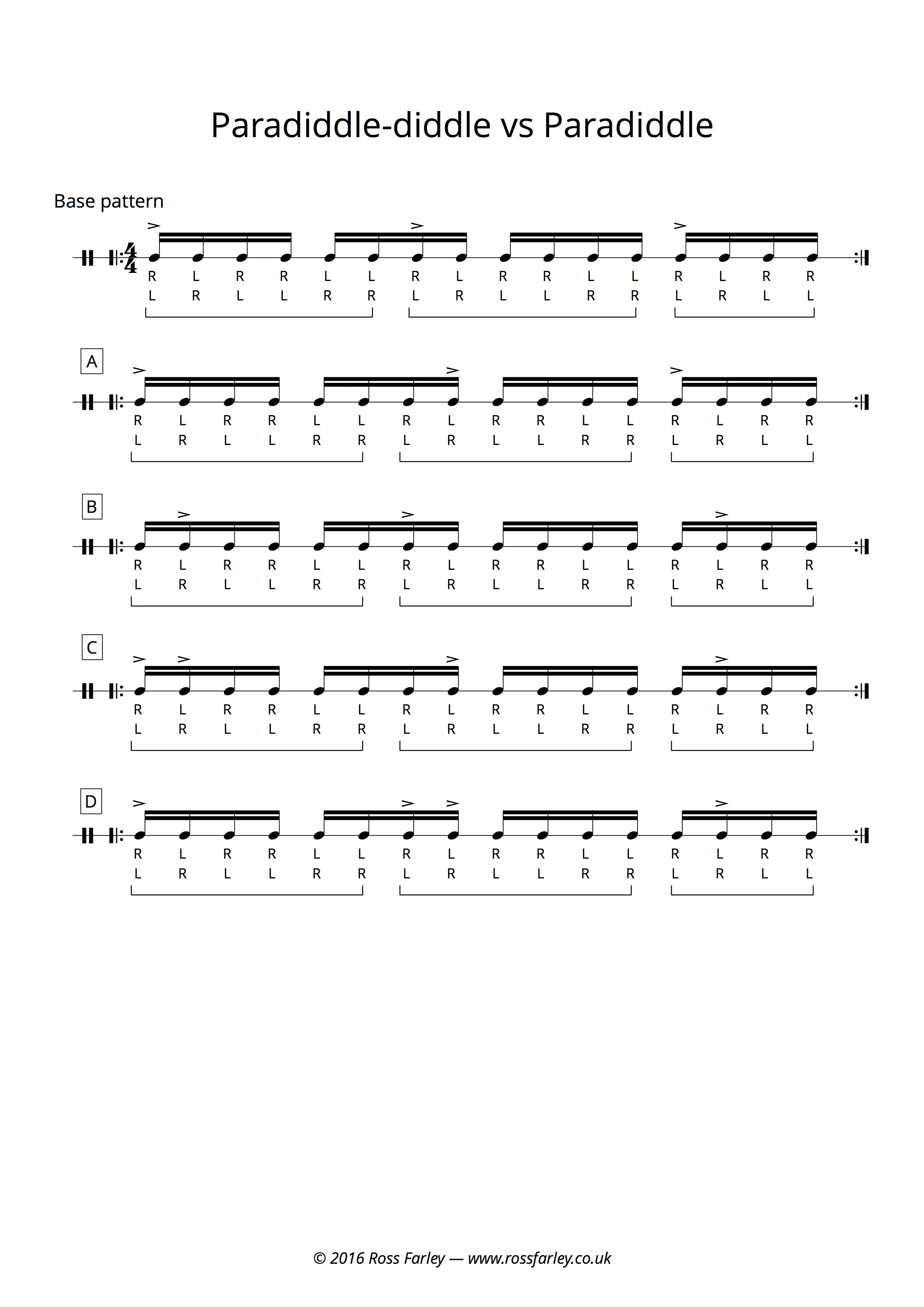 Paradiddle-diddle vs Paradiddle