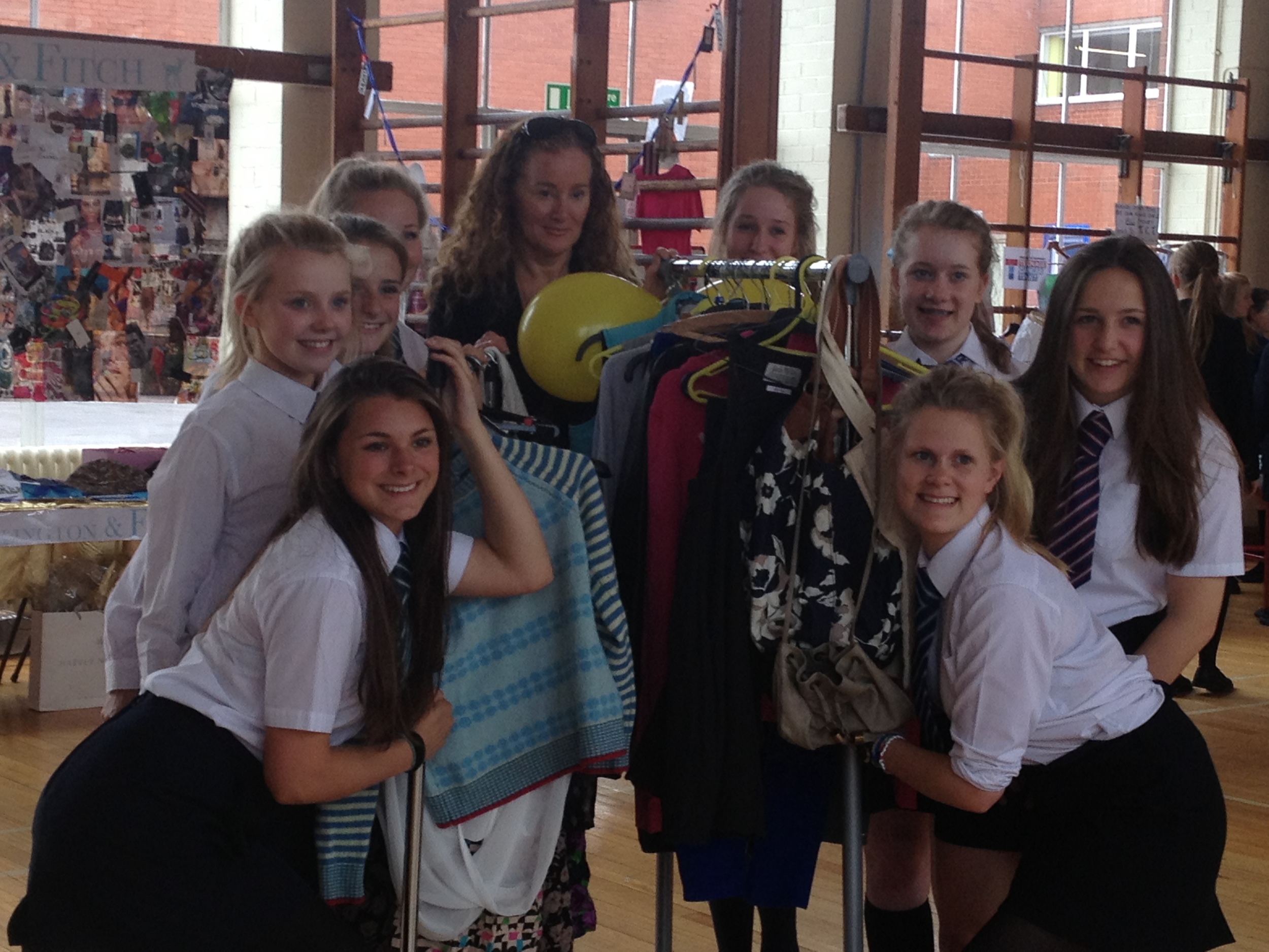 House Captains from Kings School Macclesfield with Manchester Designer Vicky Martin