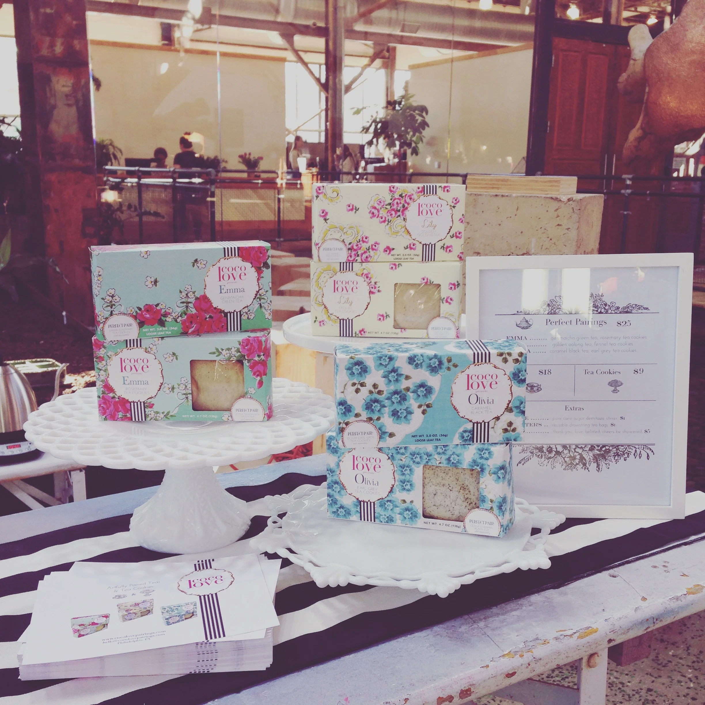 A detail shot of our table at the URBN Market