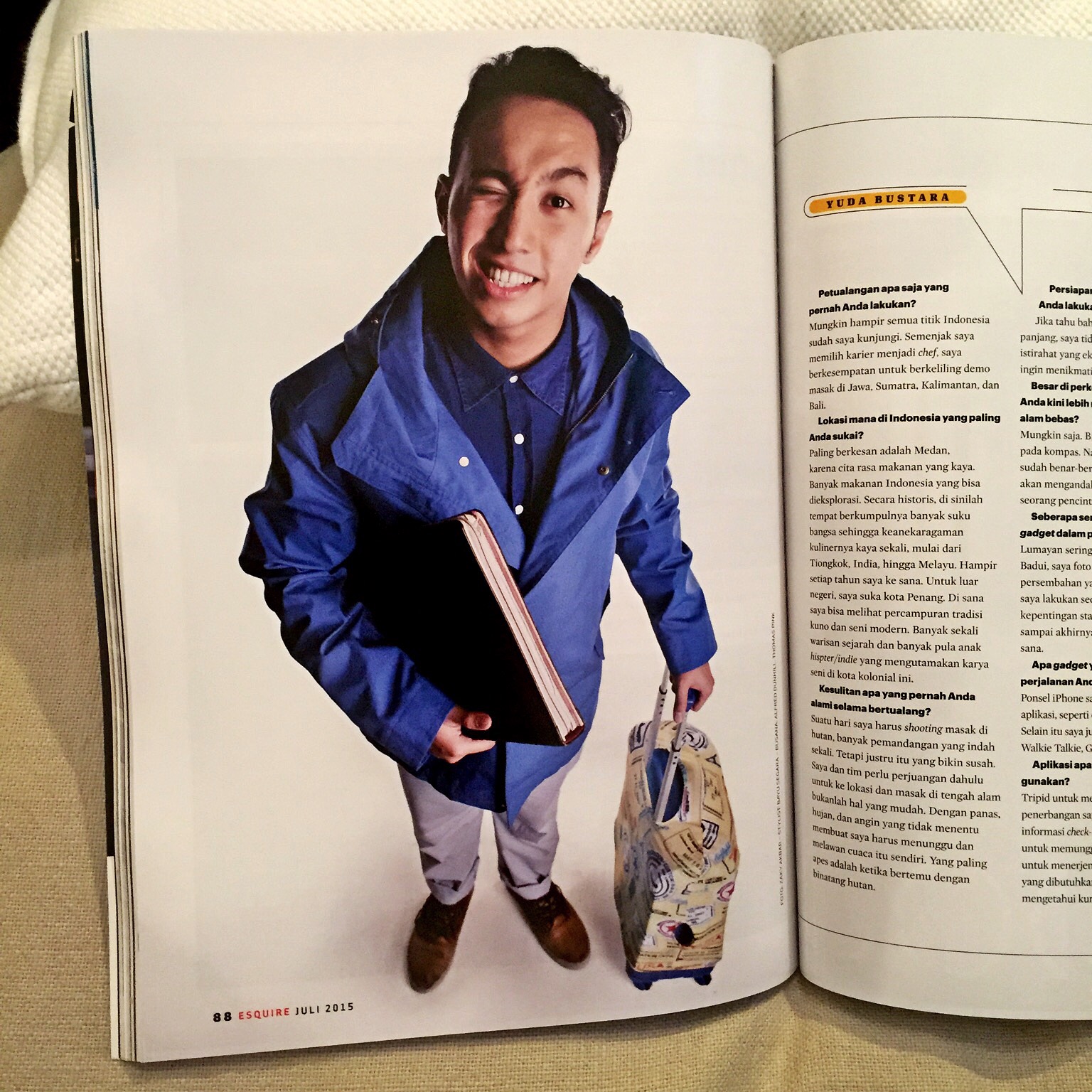 on Esquire magazine travel issue