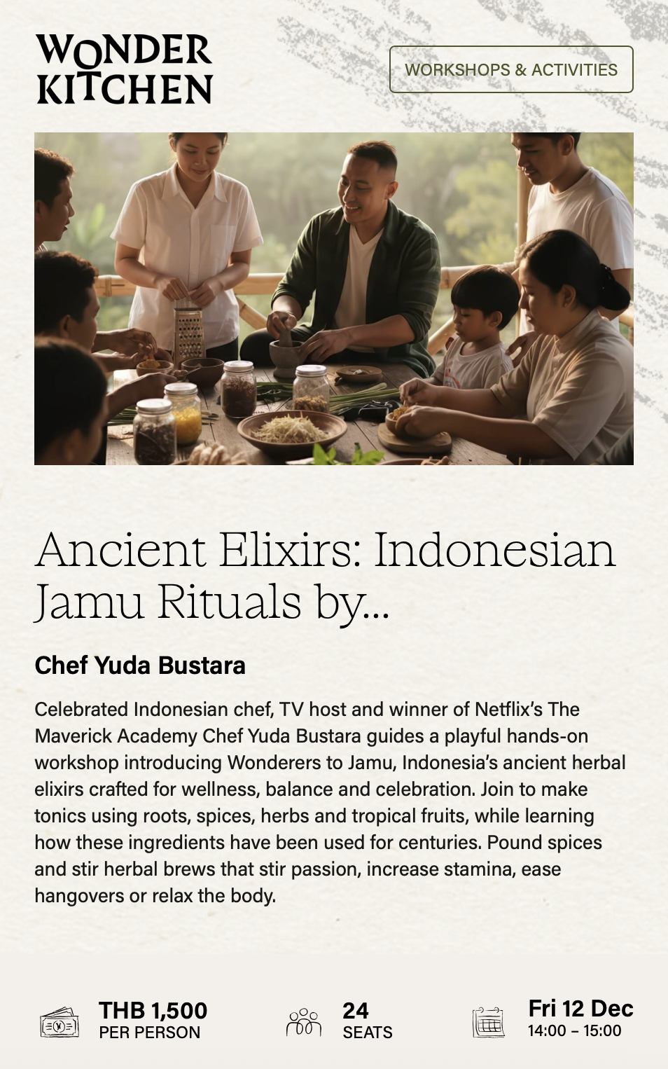 Wonderfruit Festival Cooking Class Thailand 2025