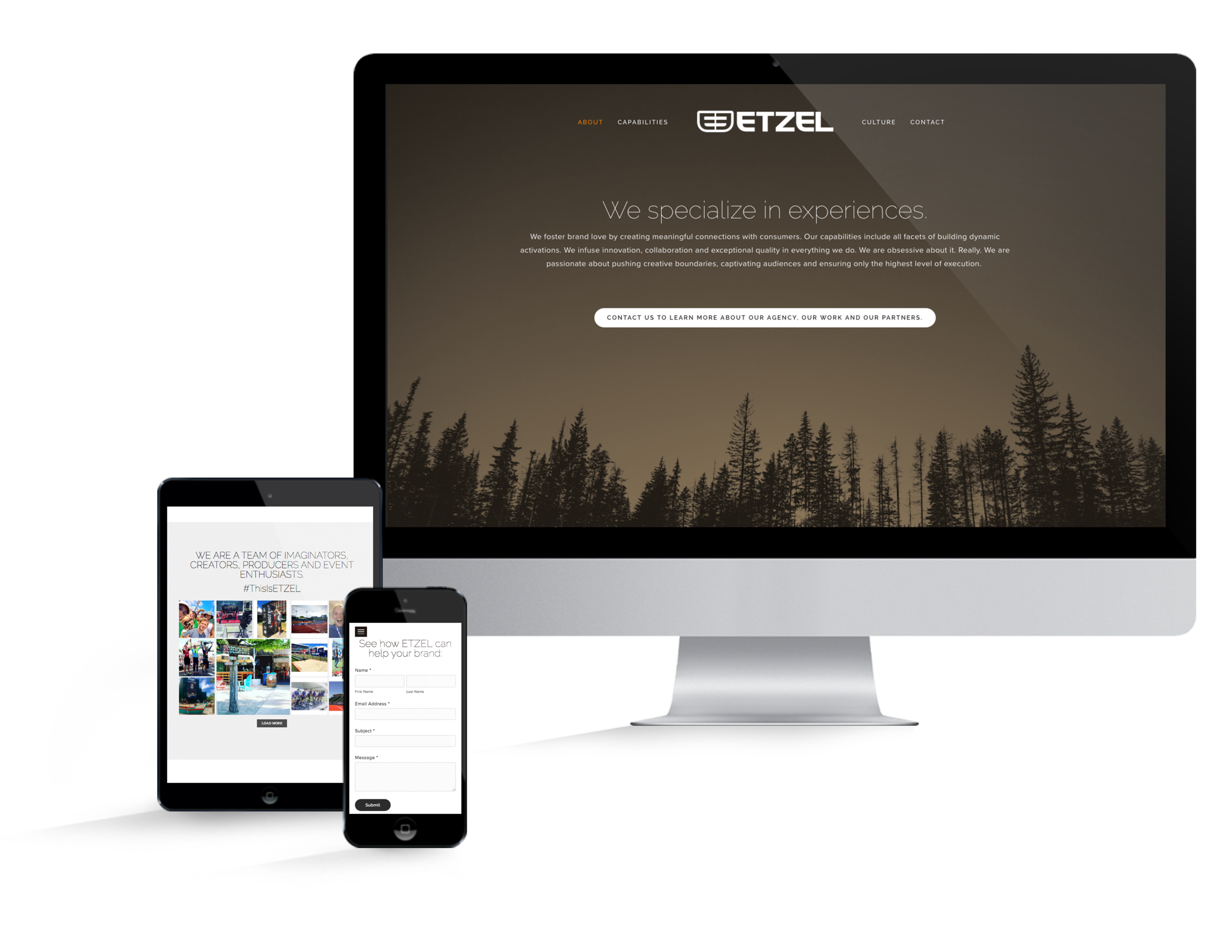  A collection of web designs for clients such as; adidas, ETZEL Agency, Oregon Sports Awards, LGM Distributing, Cannabis Grand Cru, and more 