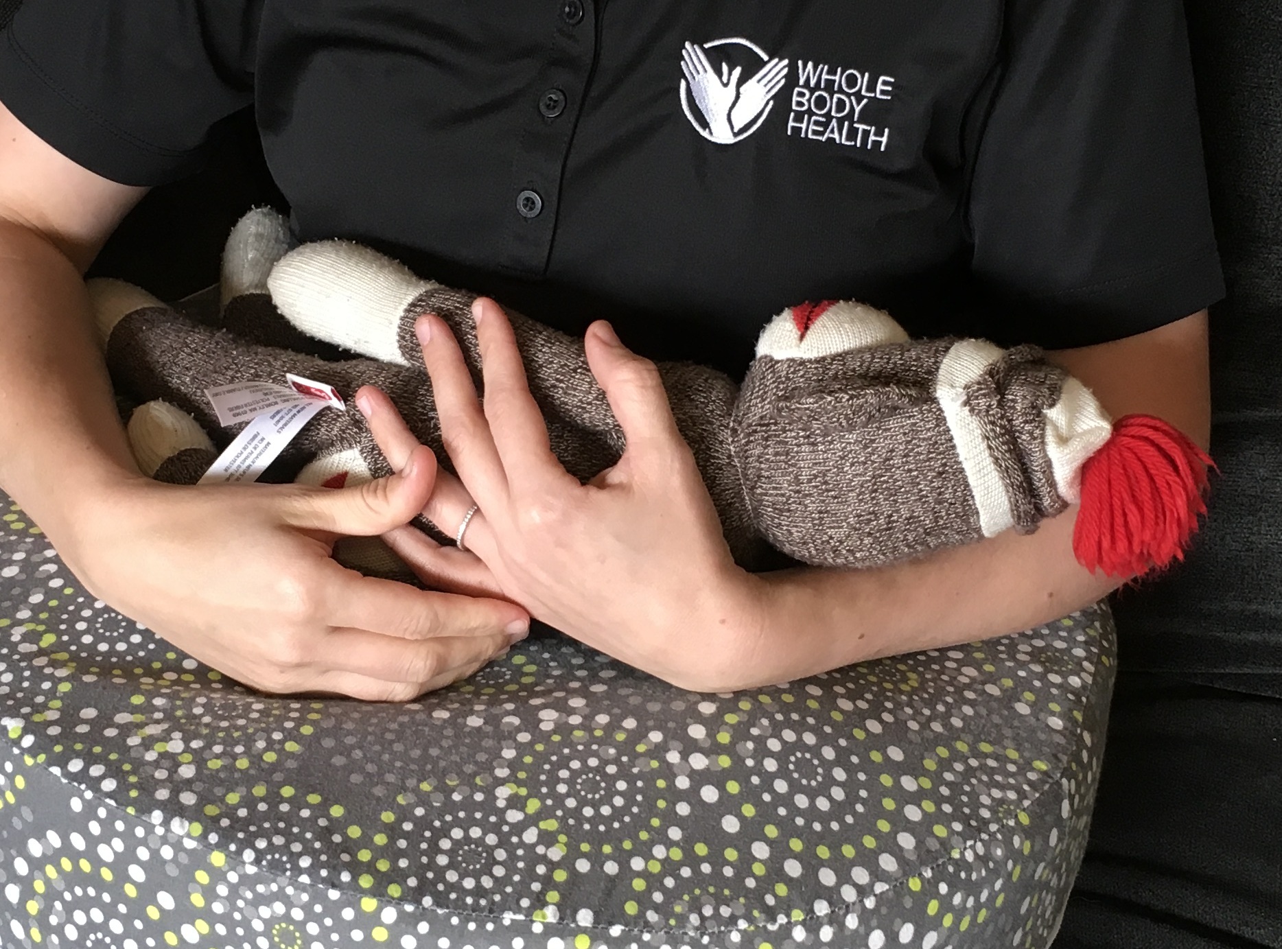 A gripping "bent" wrist and hand