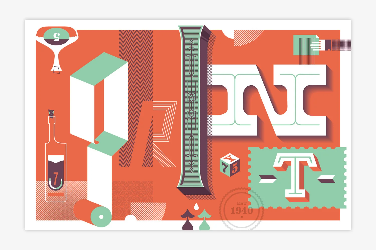 Designed for Print Magazine 75 year anniversary. CDA