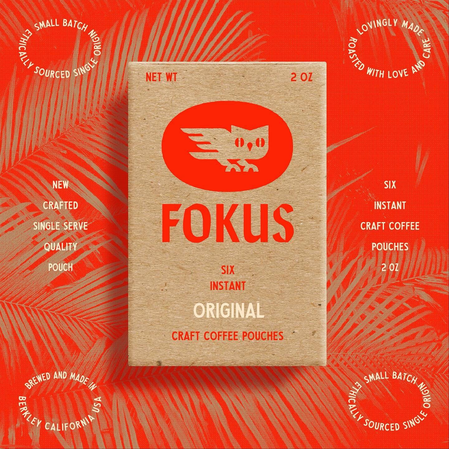 Fokus was a single serve instant coffee brand based out of Berkeley. Unfortunately they are no longer around, however the branding and packaging was super fun and interesting to work on.

Meant to be bold and iconic with a touch of vintage, the brand