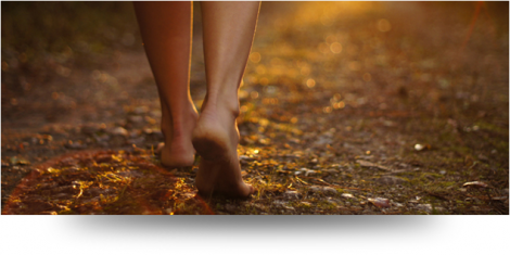 Feel your feet on the earth.