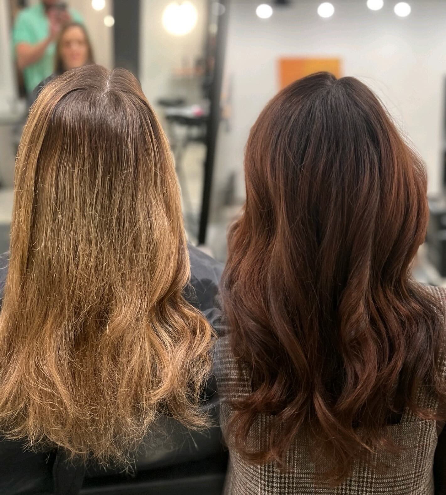 Want cowboy copper without the hassle of getting your roots done every 4 weeks? Try a lived-in custom highlight with 8-12 week cycle for upkeep. #cowboycopper #lakeoswegohair #pdxhair