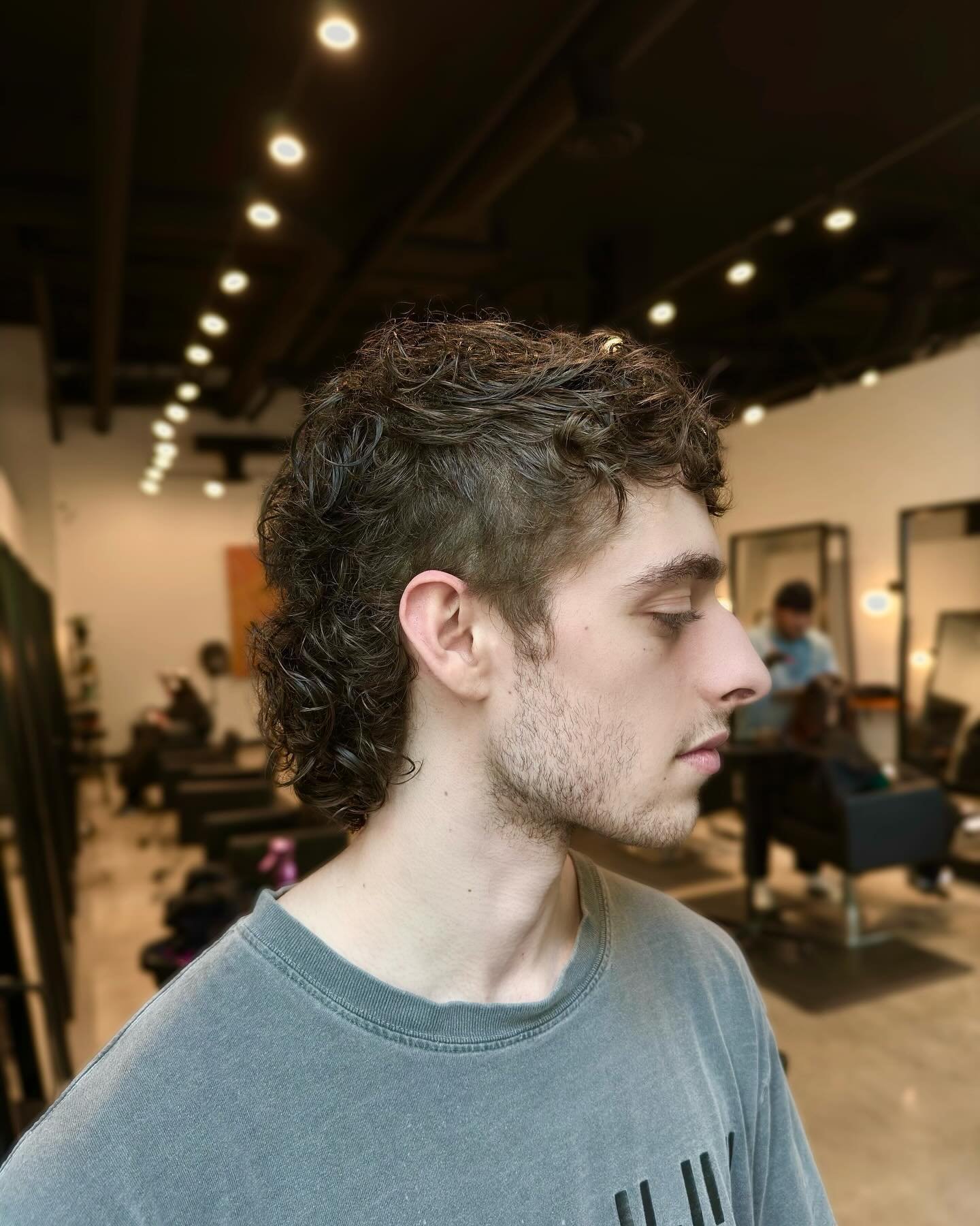 I don&rsquo;t know, I just love this cut&hellip; #menshair #curlyhair #mullet