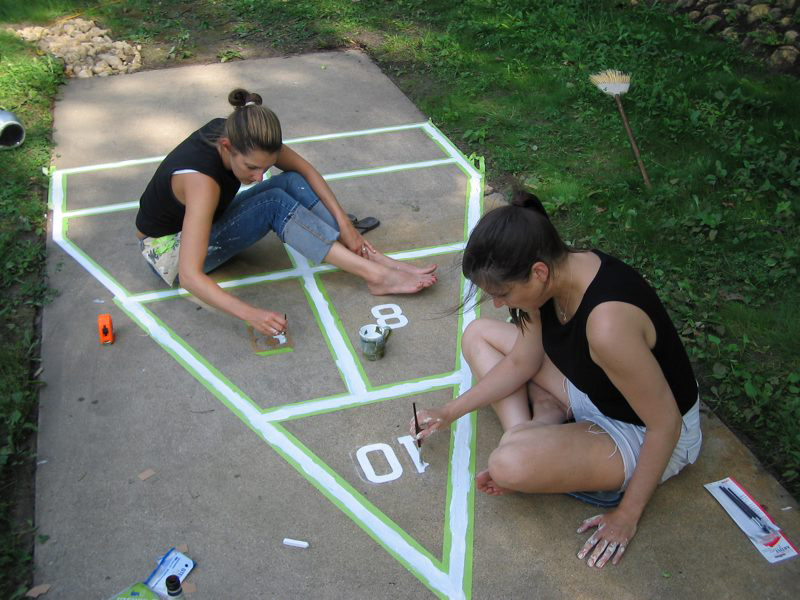 Refreshing the shuffleboard court