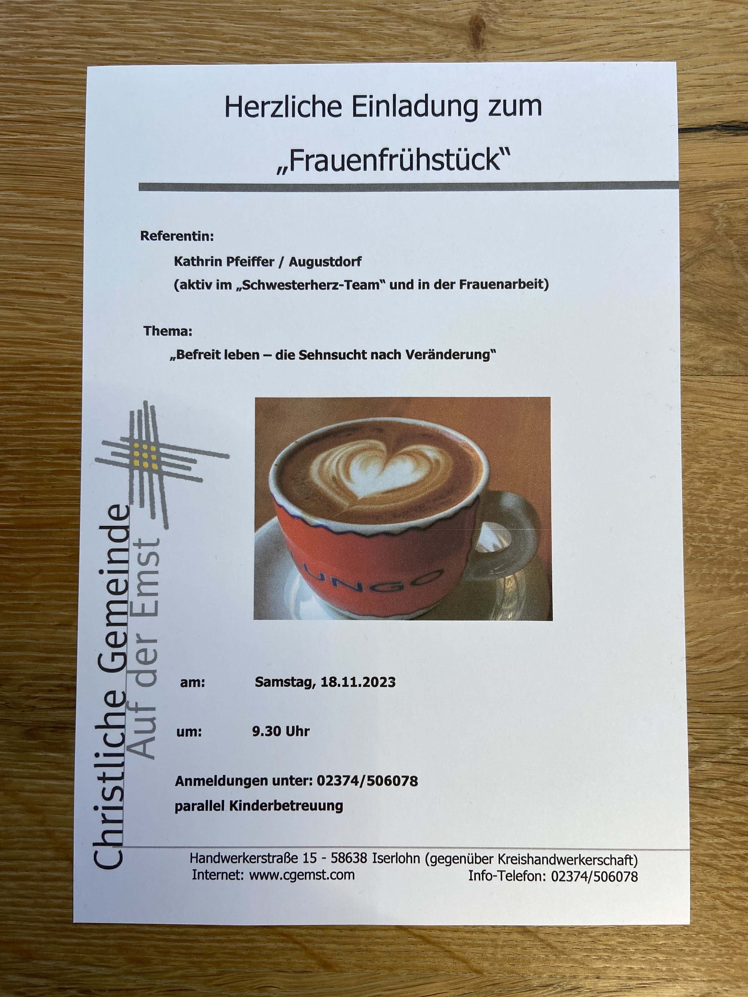 Frauenfrühstück am 18.11.2023