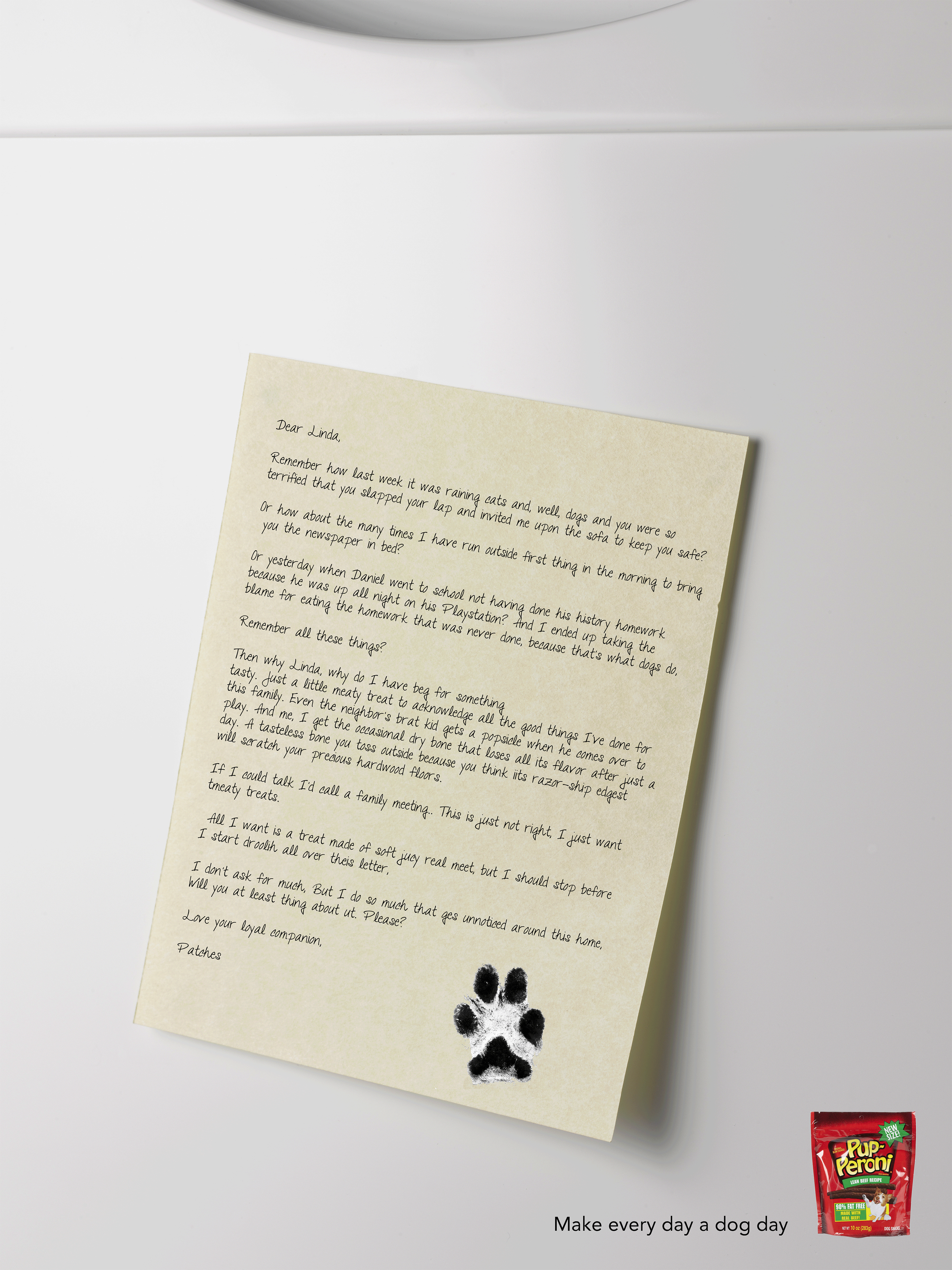 Pup-peroni "Linda" Letter