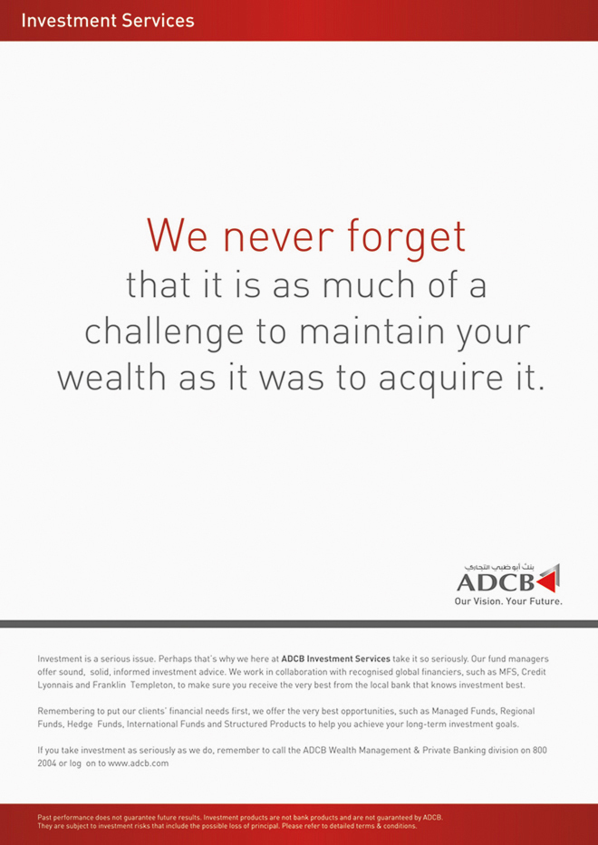 Abu Dhabi Commercial Bank - 'Never Forget'