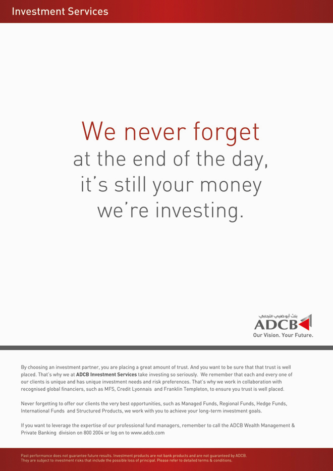 Abu Dhabi Commercial Bank - 'Never Forget'